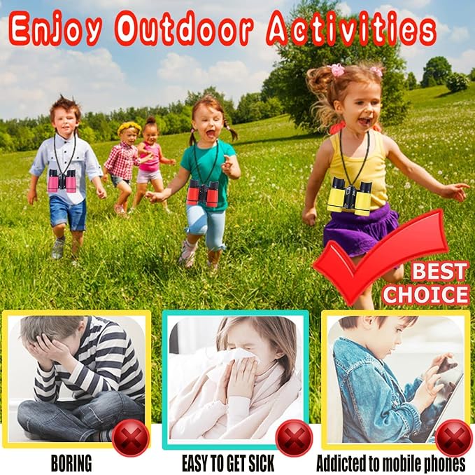 Kids Binoculars Best Gifts for 3-12 Years Boys Girls High-Resolution Optics - Image 3