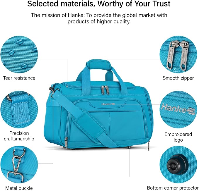 Hanke Foldable Underseat Carry On luggage Bag, Travel Tote Bag - Image 5