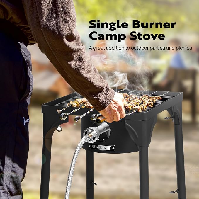 VIVOHOME 100, 000 BTU Single Burner Propane Gas Stove, Portable Outdoor Camping - Image 2