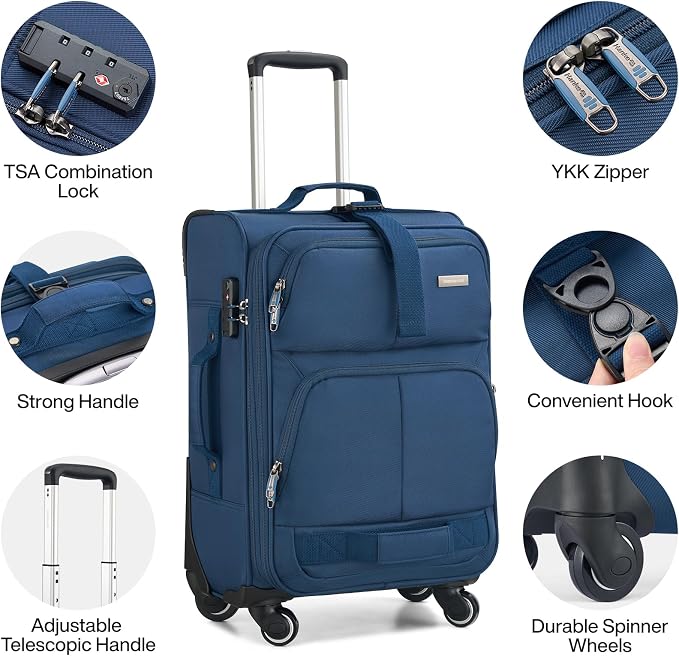 Hanke 28 Inch Softside Expandable Luggage - Image 4