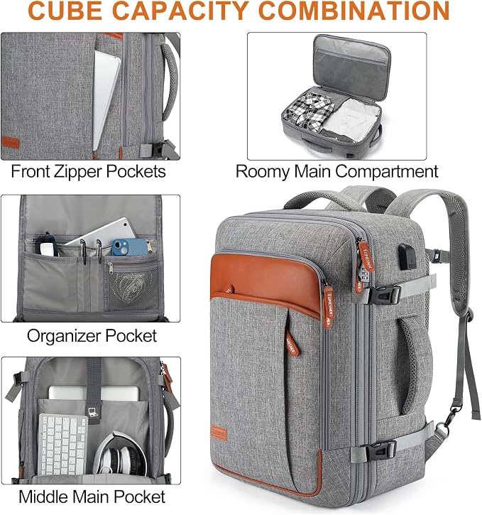 Carry on Travel Backpacks, Extra Large 40L Flight Approved Bag - Image 5