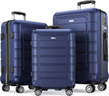 SHOWKOO Luggage Sets Expandable PC+ABS Durable Suitcase Double Wheels TSA Lock by SHOWKOO