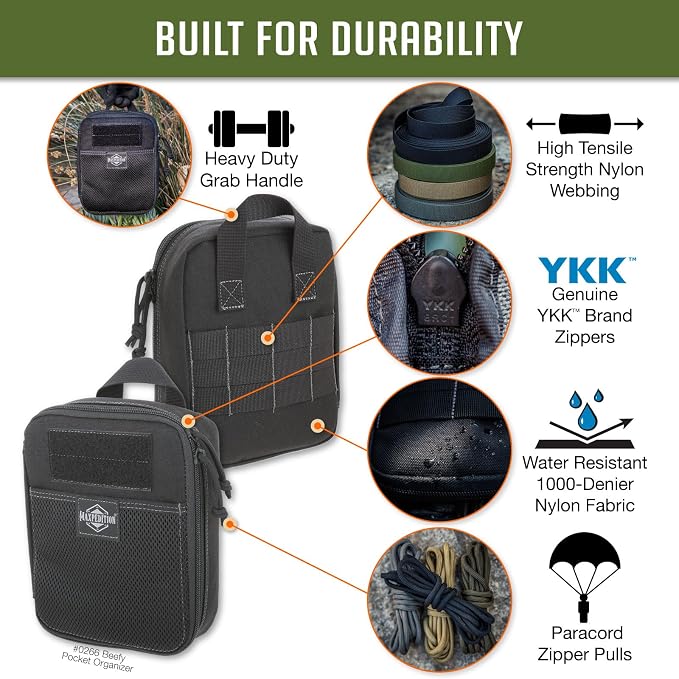 MAXPEDITION Beefy Pocket Organizer, MOLLE-Compatible, 1000D Nylon Tactical Pouch - Image 3
