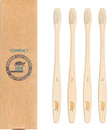 Sea Turtle Plant-Based Bristles, Compact Bamboo Toothbrushes, Soft Natural by SeaTurtle