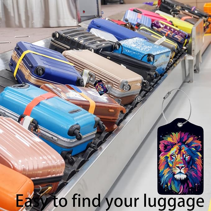 Rainbow Lion Head 2 Pack Luggage Tag - Image 5