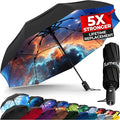 TUMELLA Strongest Windproof Travel Umbrella, Small Strong but Light Portable by Tumella