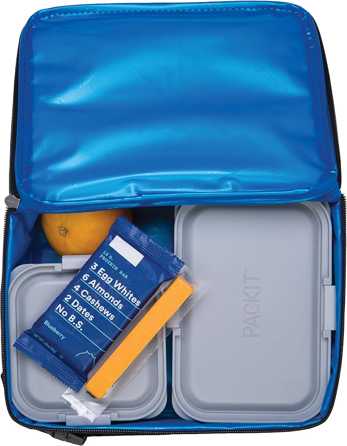 PackIt Freezable Classic Lunch Box, Sporty Camo Charcoal Navy, Built - Image 5