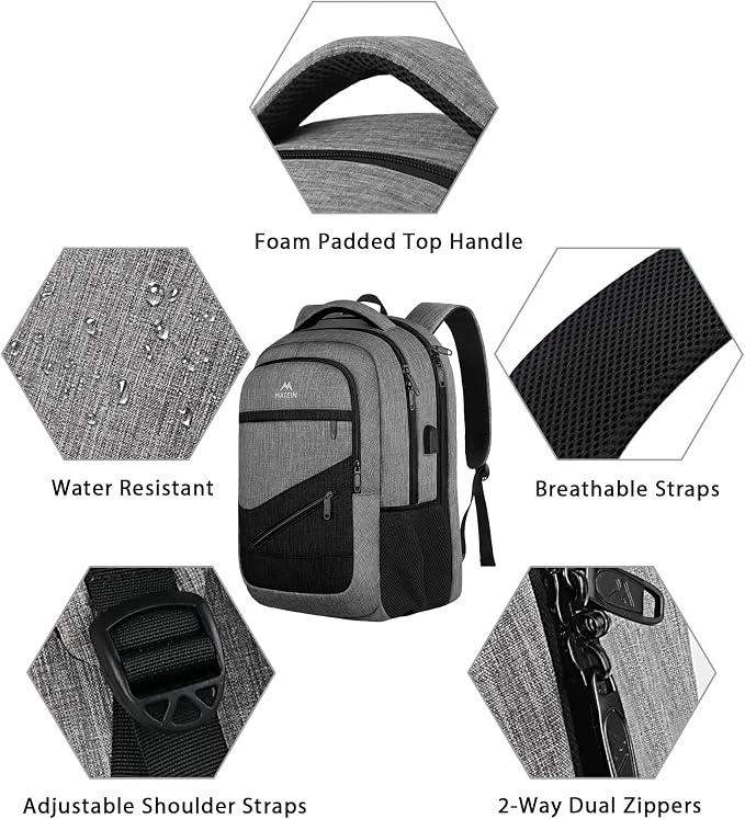 MATEIN 17 Inch Work Backpack for Men Women, Water Resistant Practical Travel - Image 8