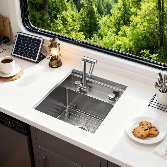RV Sink 13x15x9, Compact Workstation Bar Sink - Image 5
