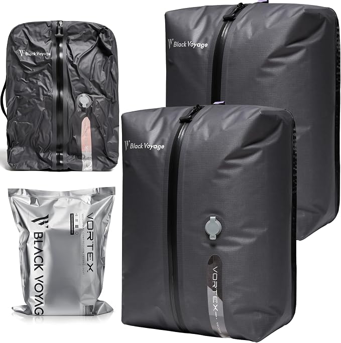 Black Voyage Reusable Vacuum Compression Travel Bag by BlackVoyage