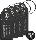 4 PCS Personalized Metal Luggage Tag – Personalized Engraved Suitcase Tag by Binphonesin