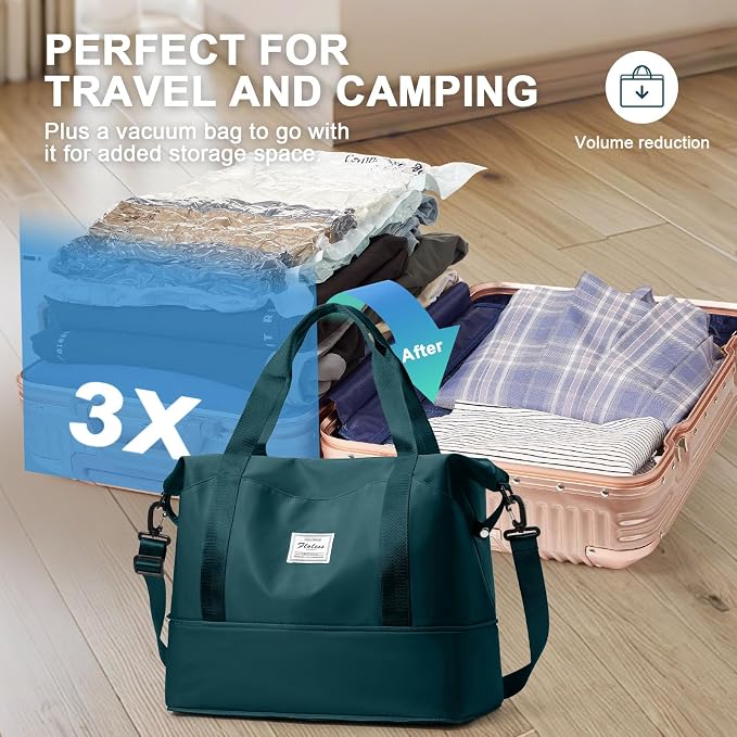 Travel Duffel Bag, Sports Tote Gym Bag, Shoulder Weekender Overnight Bag - Image 4