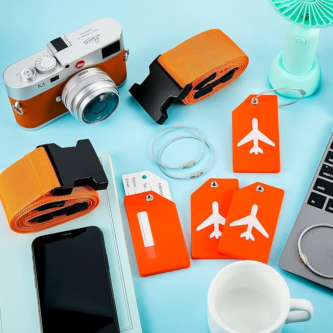 Weewooday 8 Pcs Luggage Straps Suitcase Tags Set - Image 7