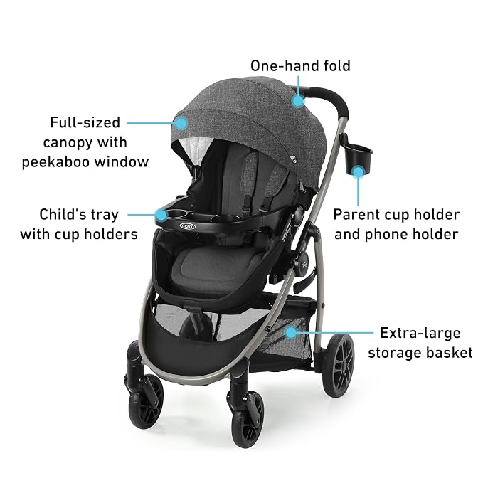 Graco Redmond Modes Pramette Stroller, 3-in-1 Convertible: Car Seat Carrier - Image 6
