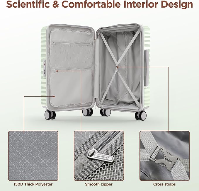 SHOWKOO Luggage Sets 3 Piece Hardside Expandable Suitcase - Image 8