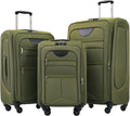 Merax Softside Luggage Set Softshell Lightweight 3 Piece Spinner Suitcase 22" by Merax