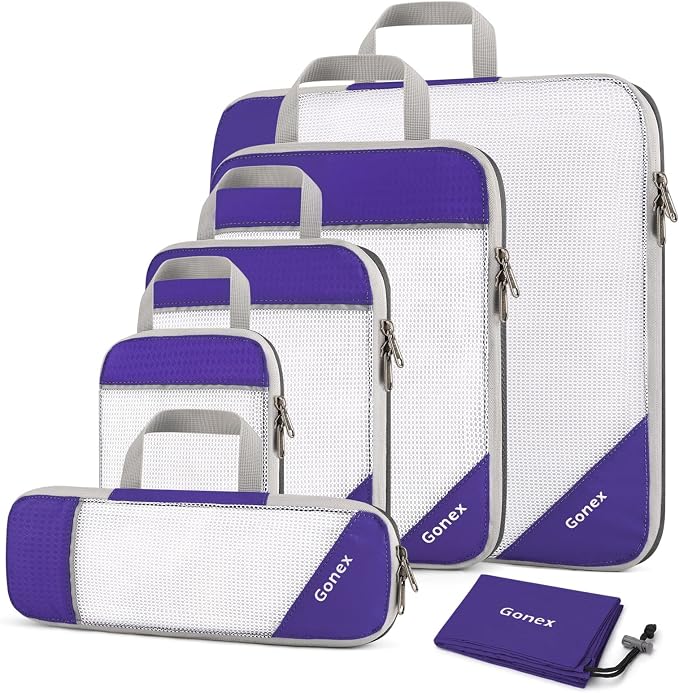 Compression Packing Cubes, Gonex Extensible Storage Mesh Bags Organizers by Gonex