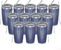 MEWAY 20oz Tumbler 12 Pack Double Wall Vacuum Insulated Travel Glitter Mug Bulk by MEWAY