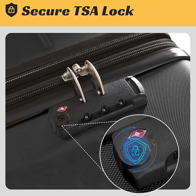 Merax 28 Inch Checked-Large Luggage - Image 5