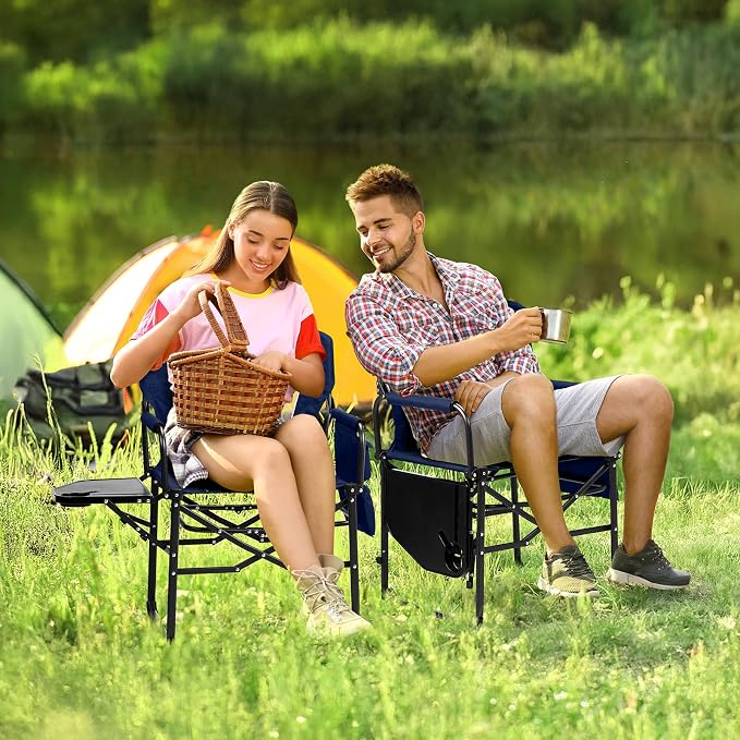 VINGLI Camping Chairs, Directors Chair, Camping Chair - Image 2