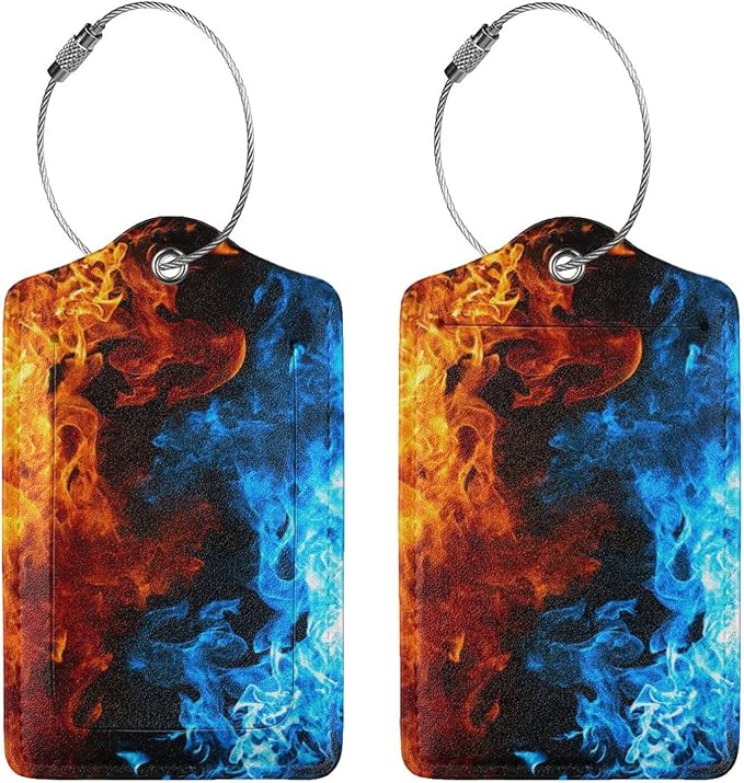 2-Pack Cool Ice and Fire Luggage Tags - Image 3