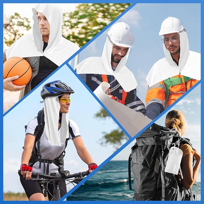 Cooling Hoodie Towels for Neck and Face, UPF 50 Sun Protection & Instant Cooling - Image 7