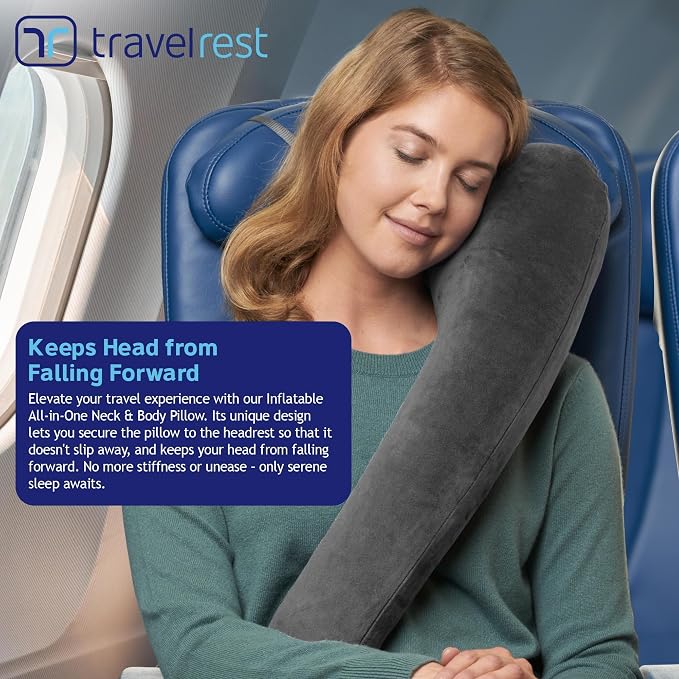 TRAVELREST All-in-One Neck & Body Pillow, Advanced Support Design, Travel - Image 3