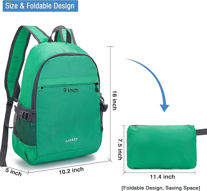 YZAOLL Small Lightweight Packable Hiking Backpack, 20L Hiking Backpack Day Pack - Image 5