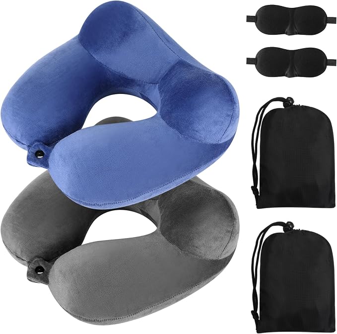Sintuff 2 Pcs Inflatable Travel Pillow by Sintuff
