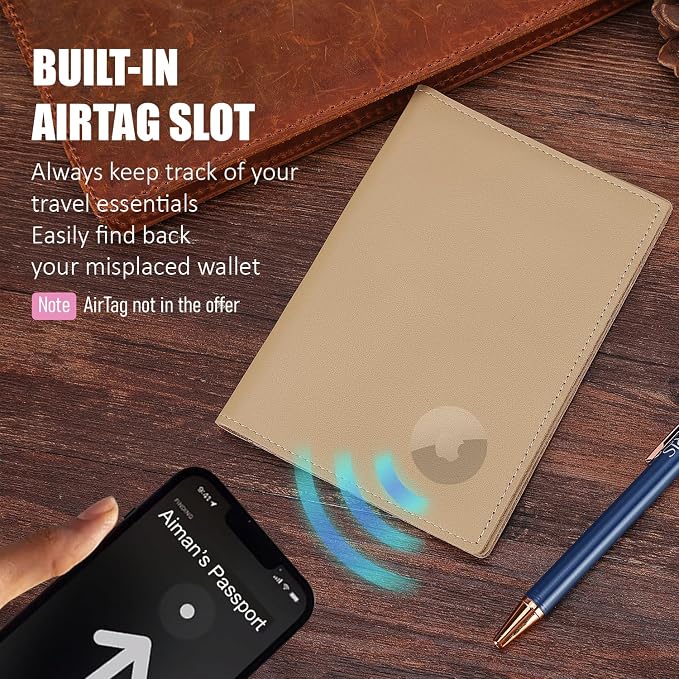 STAR VISTA Albatross Leather Travel Passport Holder, Minimalist Design - Image 8