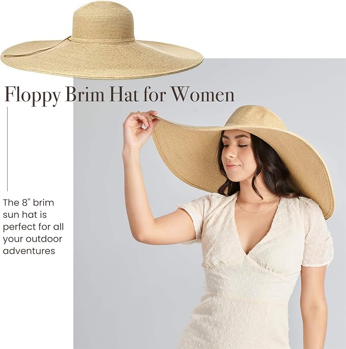 San Diego Hat Company Women's Ultrabraid X-Large Brim Hat, Adjustable Sun Hat - Image 4
