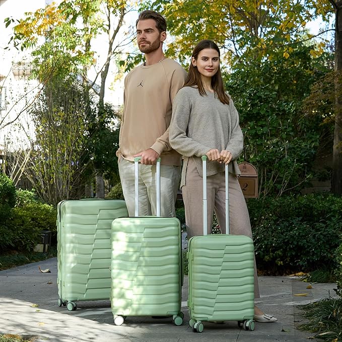 Lightweight Luggage with Spinner Wheels & YKK Zipper, 3-Piece Travel Suitcase - Image 9