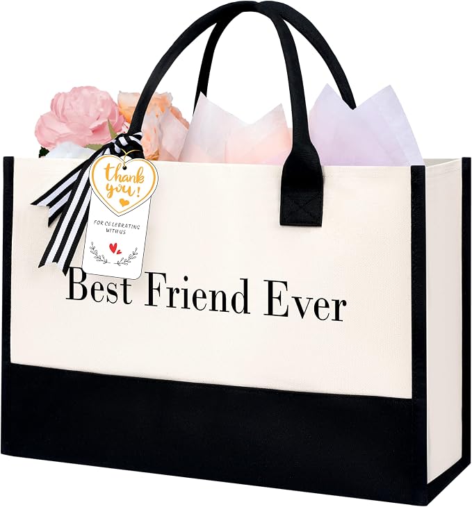 BAGAIL Initial Tote Bag, Personalized Birthday Gifts by BAGAIL