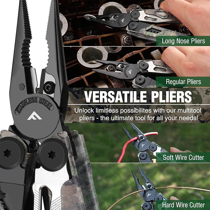 FLISSA Multitool, 18 in 1 Camo Multitool Pliers - Image 4