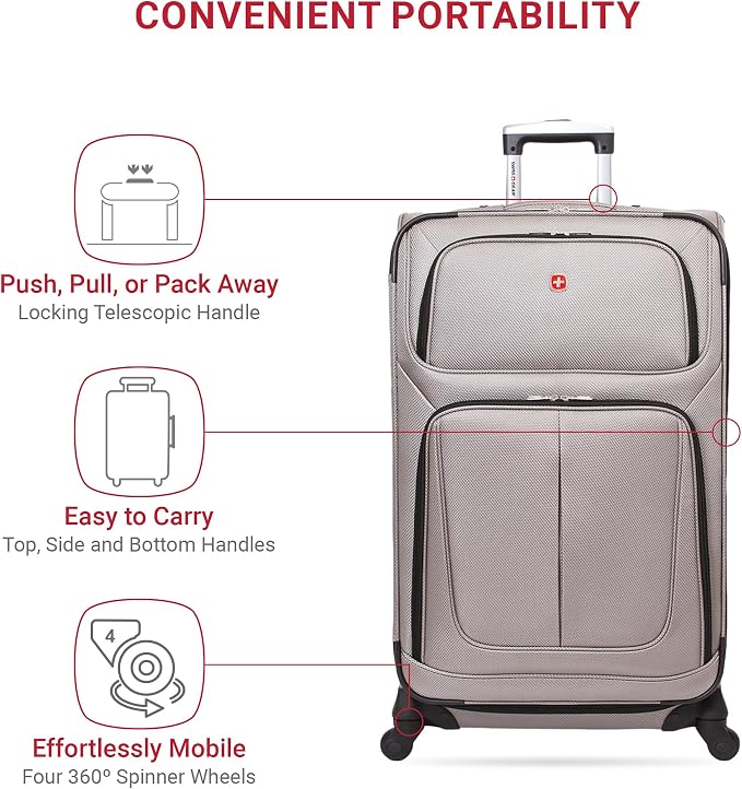 SwissGear Sion Softside Expandable Roller Luggage, 3-Piece Set - Image 2