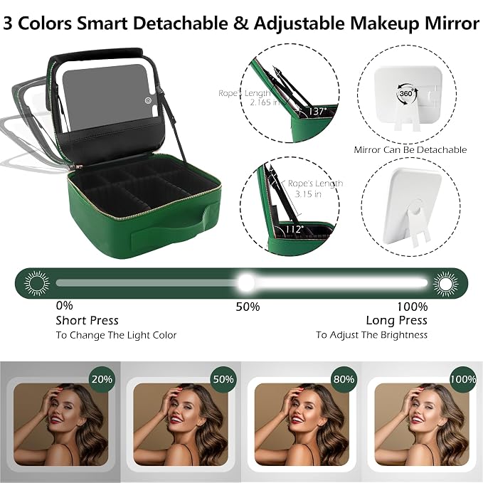 MOMIRA Travel Makeup Bag Cosmetic Bag Makeup Organizer Bag - Image 5