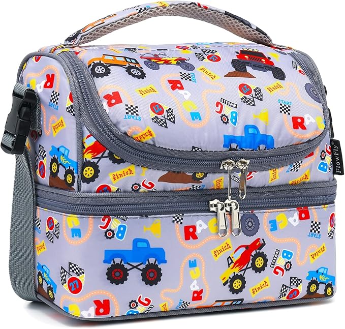FlowFly Double Decker Cooler Insulated Lunch Bag Large Tote by FlowFly