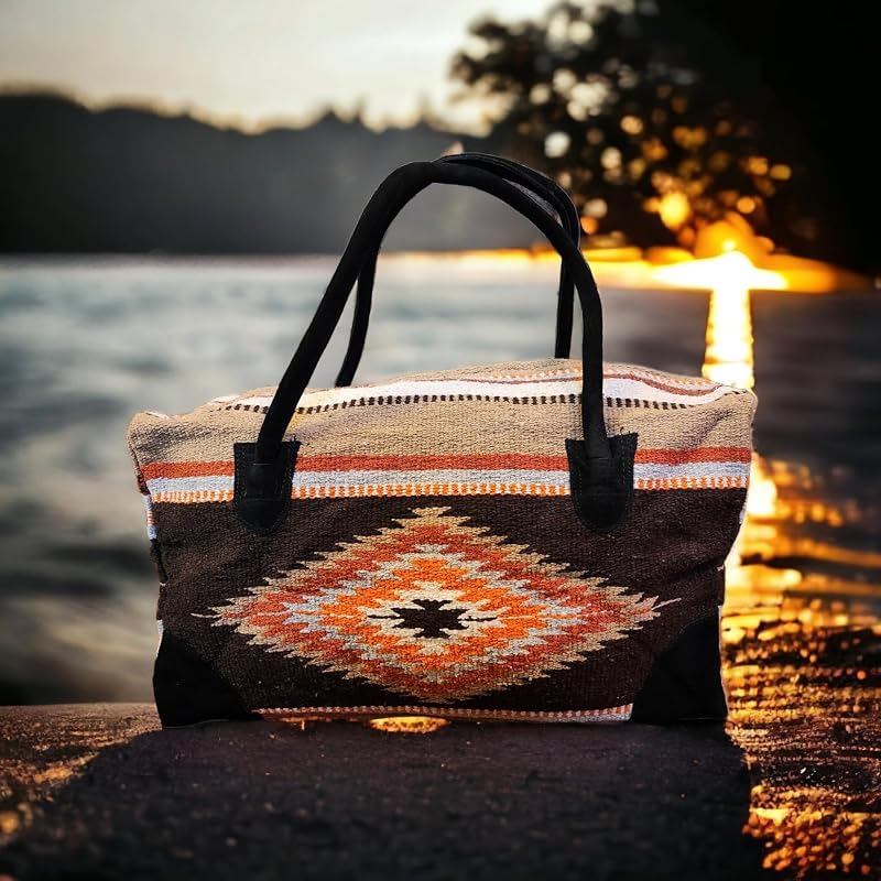 Southwestern Large Weekender Travel Bag Western Duffle Bag Boho Travel Bag - Image 5