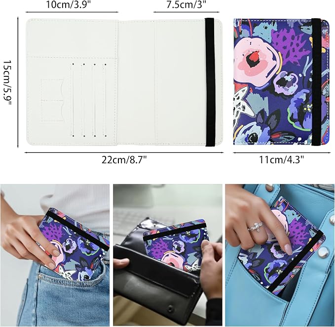 Passport Holder for Women and Men PU Leather Passport Cover for Travel - Image 5
