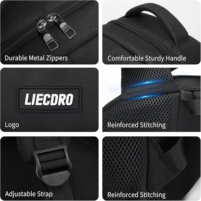 Black Backpack for Men Women, Backpack for School, School Backpacks for Boys - Image 3