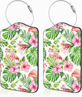 2 Pcs Pink Flamingo Luggage Tags by Unknown