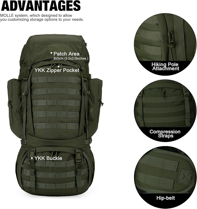 Mardingtop 60L Military Internal Frame Backpack - Image 3