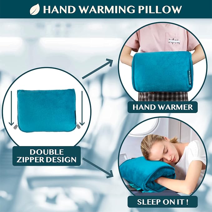 PAVILIA Travel Blanket Pillow, Soft Airplane Blanket 2-IN-1 Combo Set, Plane - Image 4