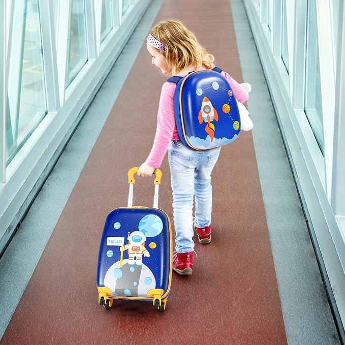 HONEY JOY Kids Luggage, Lightweight Toddler Girls Suitcase, Durable ABS - Image 2