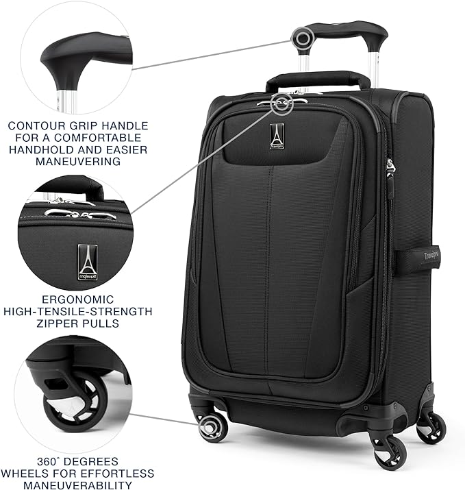 Travelpro Maxlite 5 Softside Expandable Carry-On Luggage - Image 3