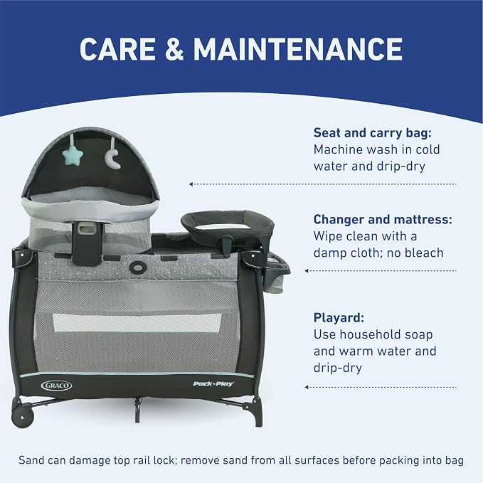Graco Pack ’n Play Travel Dome LX Playard – Raised Travel Bassinet, UV‑50 Canopy - Image 8
