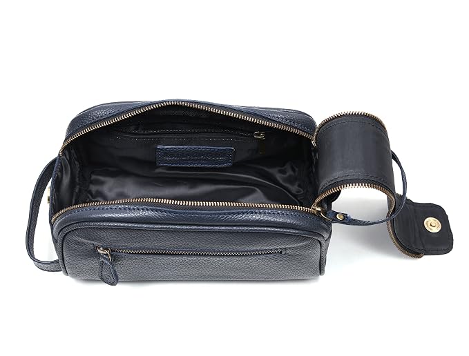 10" Premium Leather Toiletry Travel Pouch - Image 4