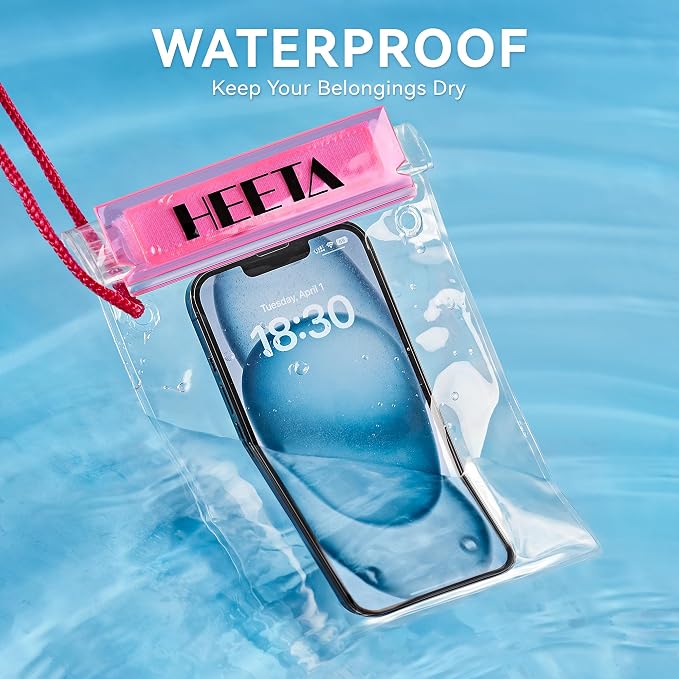 HEETA 5-Pack Clear Waterproof Dry Bag, Water Tight Cases Pouch Dry Bags - Image 2
