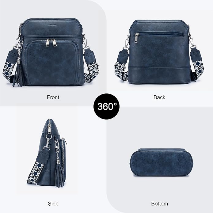 Crossbody Purse for Women, Lightweight Medium Crossbody Bag Soft Leather - Image 7