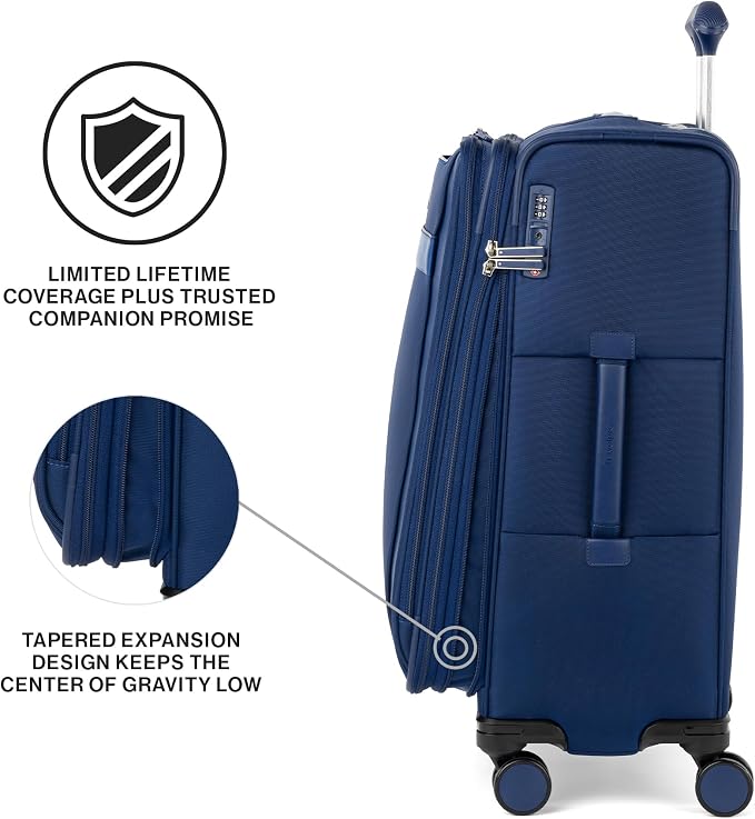 Travelpro VersaPack+ Lightweight Softside Expandable Checked Luggage, 8 Spinner - Image 6